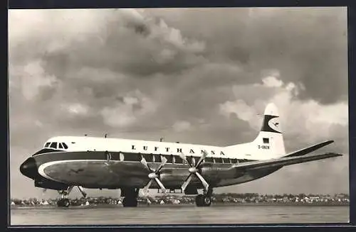 AK Passagier-Flugzeug Viscount 814 der Lufthansa