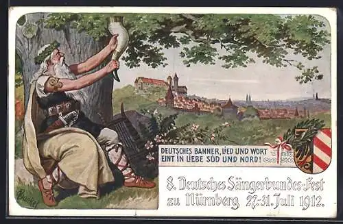 AK Nürnberg, VIII. Deutsches Sängerbundesfest 1912, Wappen