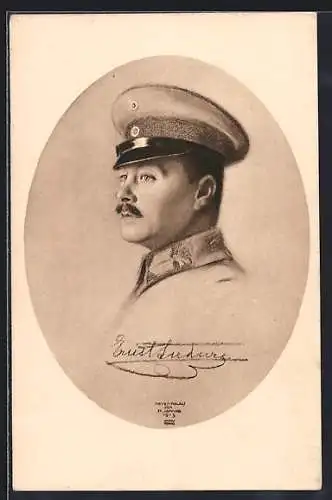 AK Ernst Ludwig von Hessen Darmstadt in Uniform mit Schirmmütze