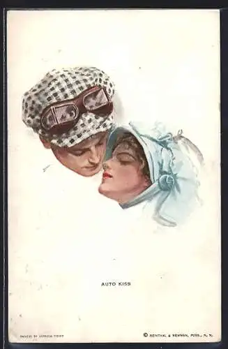 Künstler-AK Harrison Fisher: Auto Kiss