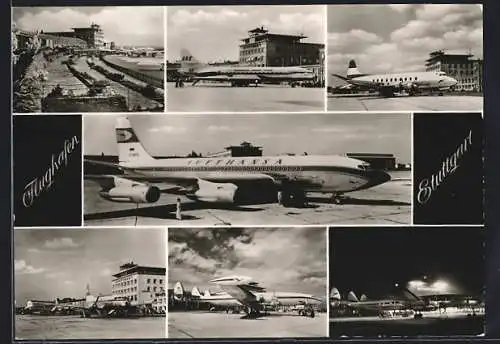 AK Stuttgart, Flugzeuge auf dem Flughafen der Stadt
