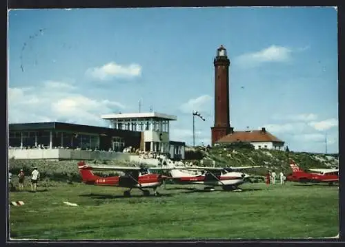 AK Norderney, Am Flugplatz, Restaurant-Café, Flugzeuge, Flughafen