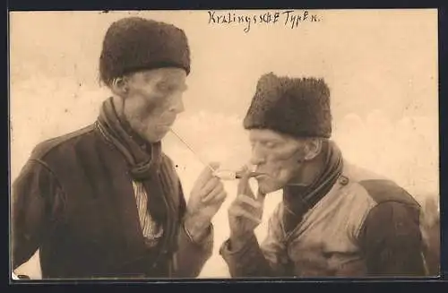 AK niederländische Männer beim Rauchen