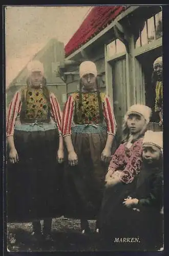 AK Marken, Niederländische Frauen mit Kindern