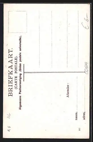 AK Zeeland, Niederländisches Paar in Holzschuhen