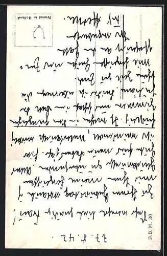 AK Volendam, Alte Fischer am Hafen