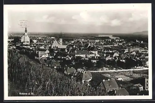 AK Krems a. D., Totalansicht aus der Vogelschau