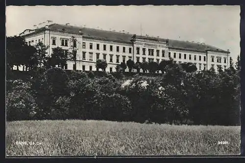 AK Enns /Ob. Oe., K. u. K. Kavallerie-Kaserne