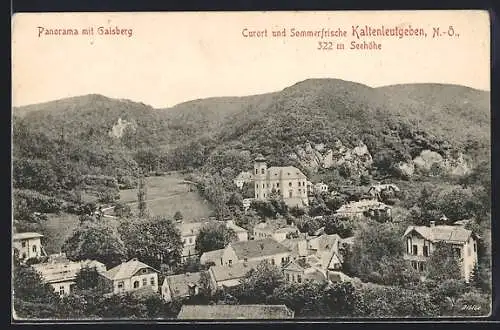 AK Kaltenleutgeben /N. Ö., Panorama mit Gaisberg