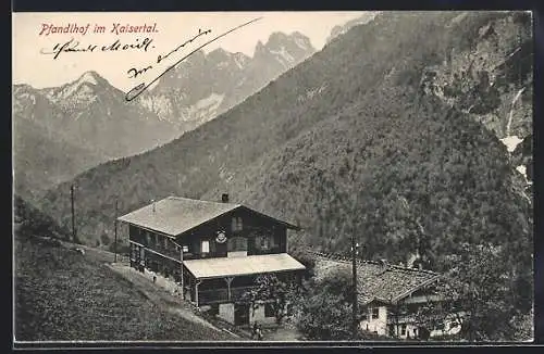 AK Kufstein, der Pfandlhof im Kaisertal