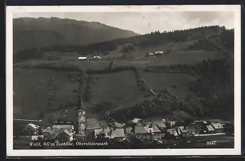 AK Wald /Obersteiermark, Ortsansicht mit Kirche