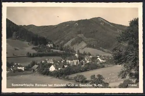AK Ramsau bei Hainfeld, Gesamtansicht mit Bergpanorama