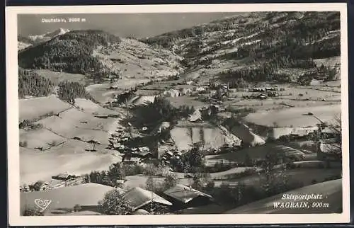 AK Wagrain, verschneiter Ort und Umgebung