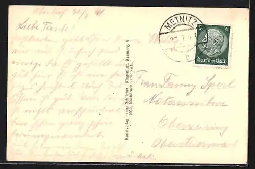 AK Friesach, Teilansicht mit Petersberg