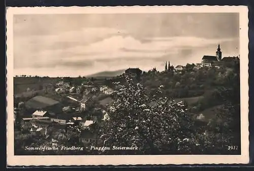 AK Friedberg, Blick über die Dächer, Kirche