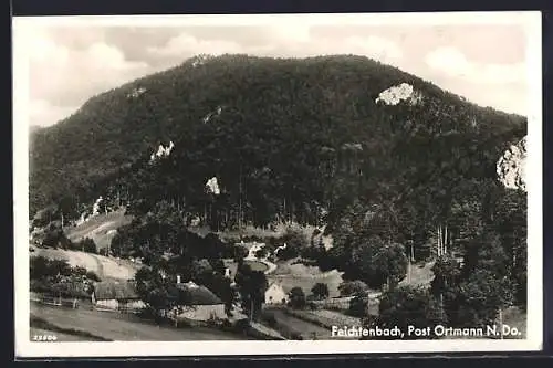 AK Feichtenbach /Ortmann, Panorama mit Strassenpartie