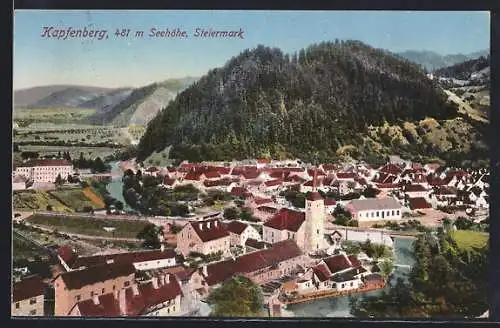 AK Kapfenberg, Teilansicht mit Kirche