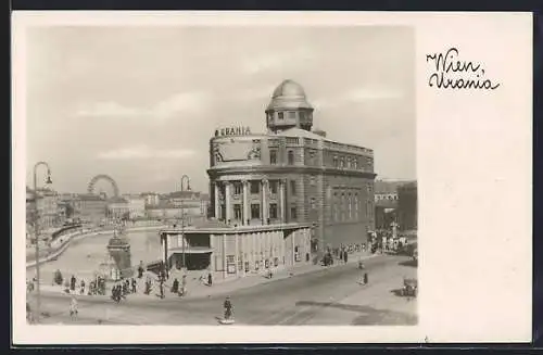 AK Wien, Urania mit Strassenpartie