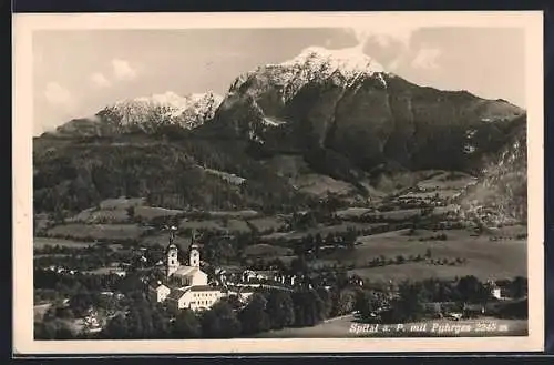 AK Spital a. P., Ortsansicht mit Pyhrgas im Panorama