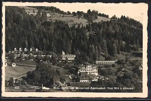 AK Hirt i. Kärnten, Kuranstalt Agathenhof aus der Vogelschau