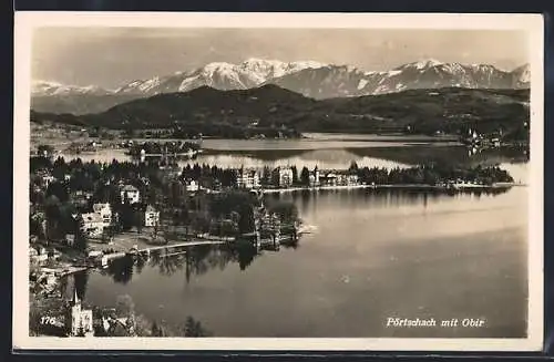 AK Pörtschach / Wörthersee, Gesamtansicht mit Obir