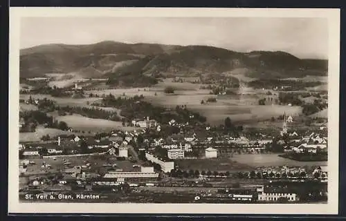 AK St. Veit a. Glan, Gesamtansicht aus der Vogelschau