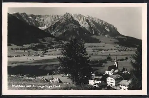 AK Walchsee /Tirol, Ortsansicht mit Kaisergebirge