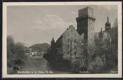 AK Waidhofen a. d. Ybbs, Flusspartie am Schloss