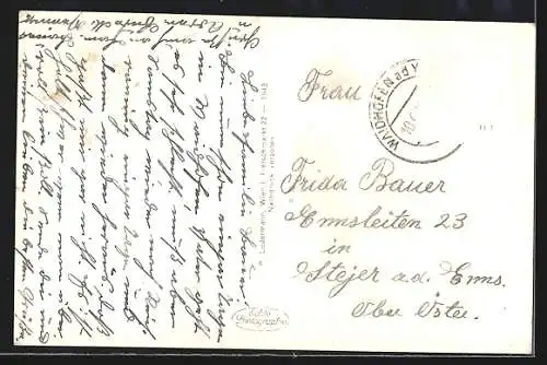 AK Waidhofen a. d. Ybbs, Flusspartie am Schloss