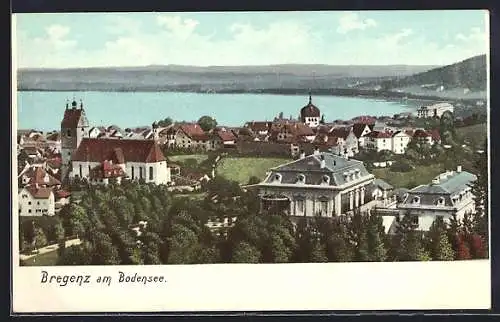 AK Bregenz am Bodensee, Teilansicht mit Seeblick
