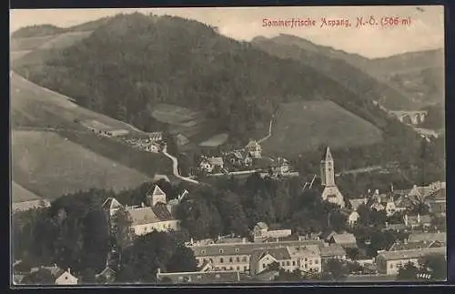 AK Aspang /N.-Ö., Ortsansicht aus der Vogelschau