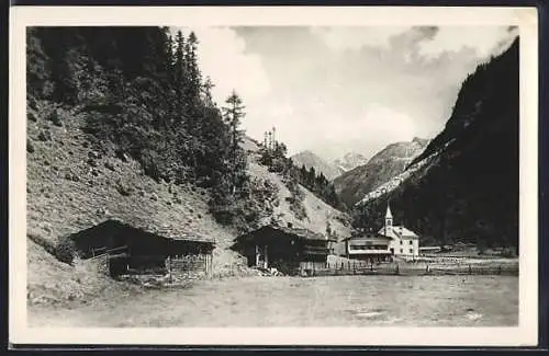 AK Häusling / Zillertal, Ortsansicht mit Kirche