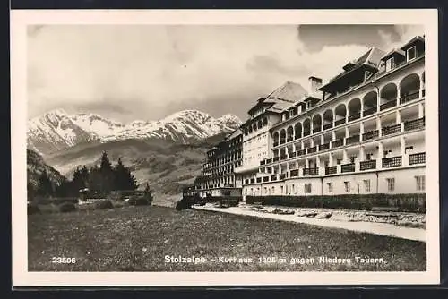 AK Murau, Stolzalpe, Kurhaus gegen Niedere Tauern