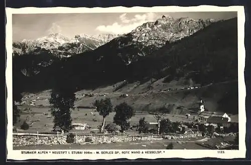 AK Neustift i. Stubai, Teilansicht mit Rote Wand u. Kesselspitze