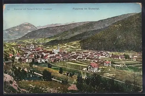 AK Fulpmes im Stubaital, Gesamtansicht aus der Vogelschau