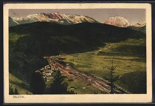 AK Selztal, Gesamtansicht mit Umgebung und Bergpanorama aus der Vogelschau