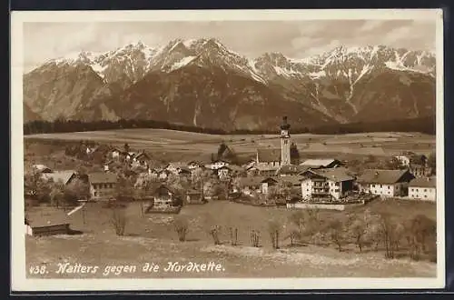 AK Natters, Gesamtansicht gegen die Nordkette