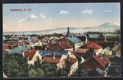 AK Amstetten /N.-Öst., Teilansicht aus der Vogelschau