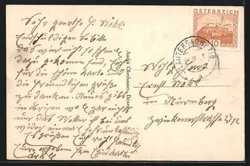 AK Brixen im Thale, Ortsansicht von einem Hang aus