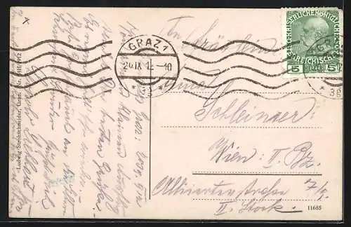 AK Graz, Hilmteich, Partie mit Gaststätte