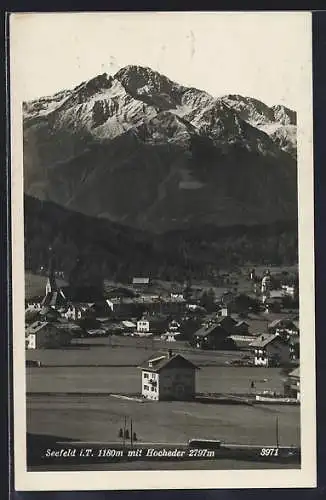 AK Seefeld i. T., Ortsansicht mit Hocheder