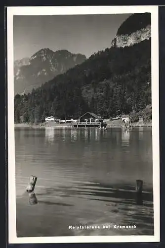 AK Kramsach, Reintalersee, Partie mit Gebäude am Ufer