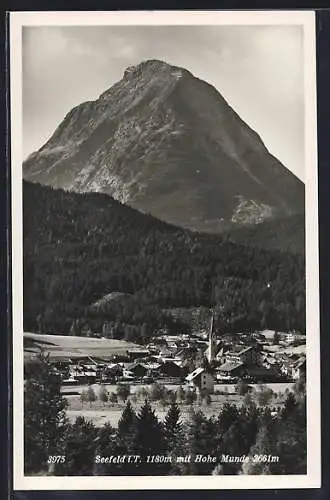 AK Seefeld i. T., Gesamtansicht mit Hohe Munde