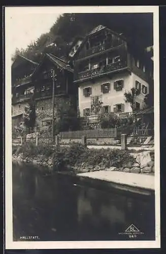 AK Hallstatt, Häuserpartie im Ort