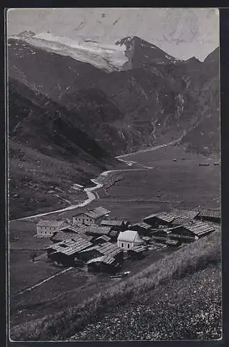 AK Hintertux /Zillertal, Gesamtansicht mit Umgebung aus der Vogelschau