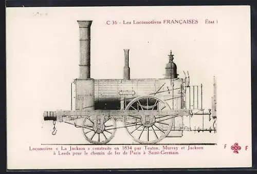 AK Locomotive La Jackson, französische Eisenbahn