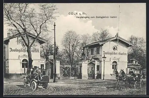 AK Köln, Haupteingang zum Zoologischen Garten