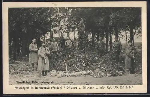 AK Dannevoux, Massengrab d. Inf. Rgt. 130, 135 & 145