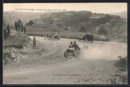 AK Auvergne, Circuit d`Auvergne, Coupe Gordon Bennett 1905, Tournant du Gendarme, Autorennen