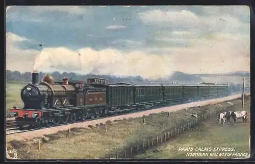 AK Französische Eisenbahn, Paris-Calais Express, Northern Railway of France
